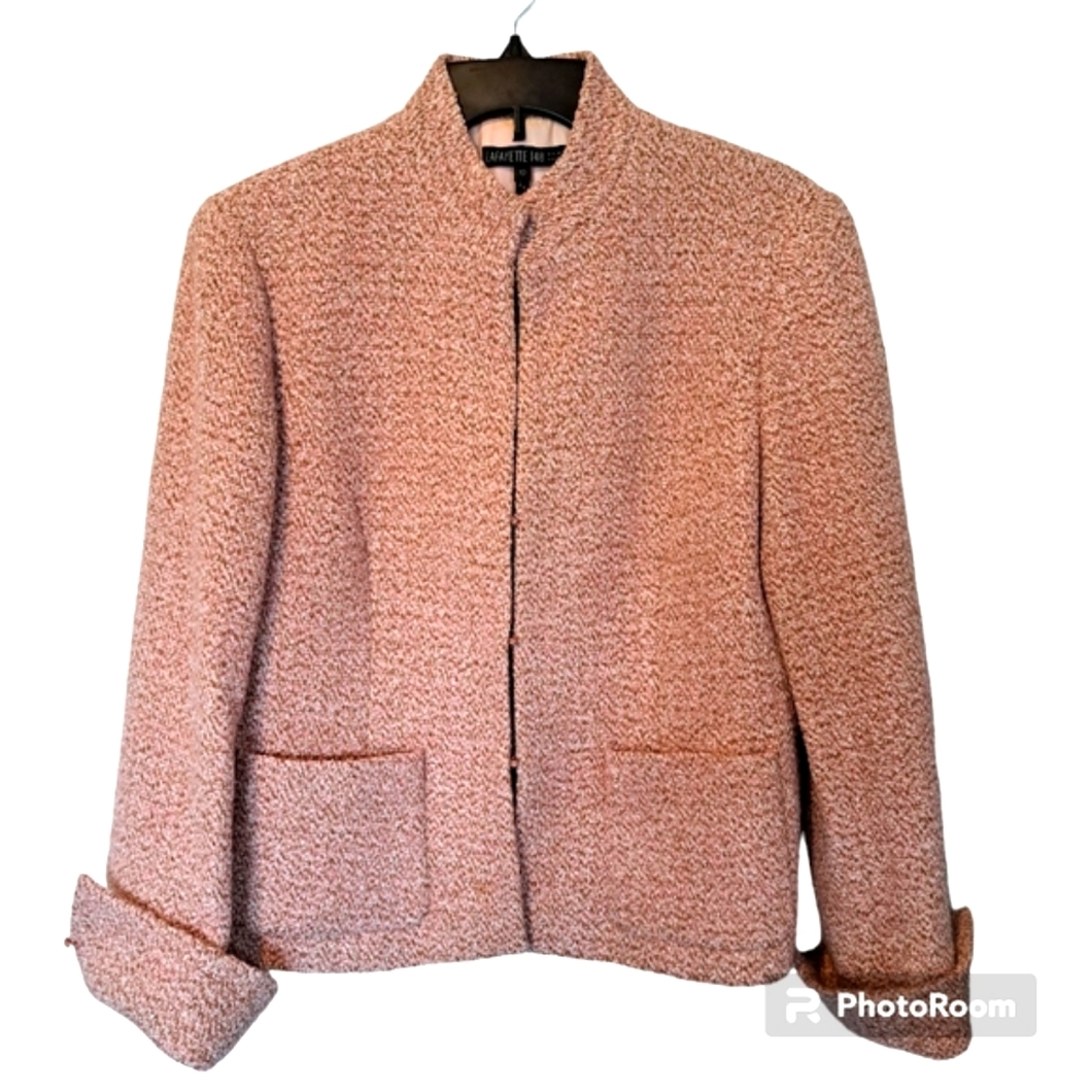 Lafayette 148 New York Pink Textured Blazer. True to size.